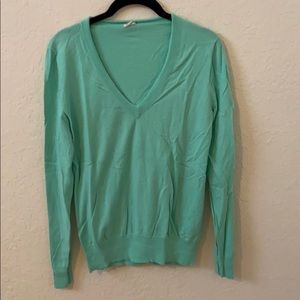 JCrew Factory green cotton sweater medium